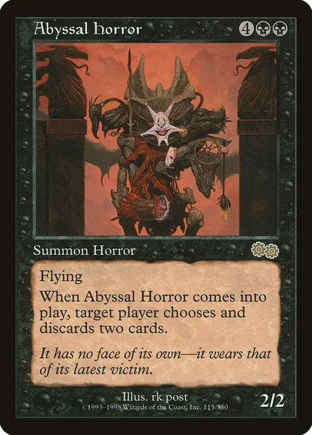 Abyssal Horror, Magic card USG 115 — Urza's Saga set