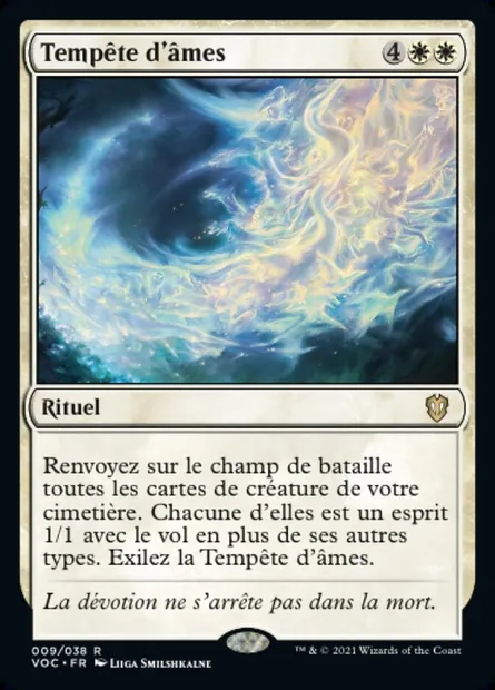 Tempête d'âmes, carte Magic VOC 9 — extension Crimson Vow Commander