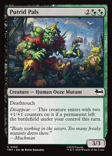 Putrid Pals, Magic card TMT 165 — Teenage Mutant Ninja Turtles set