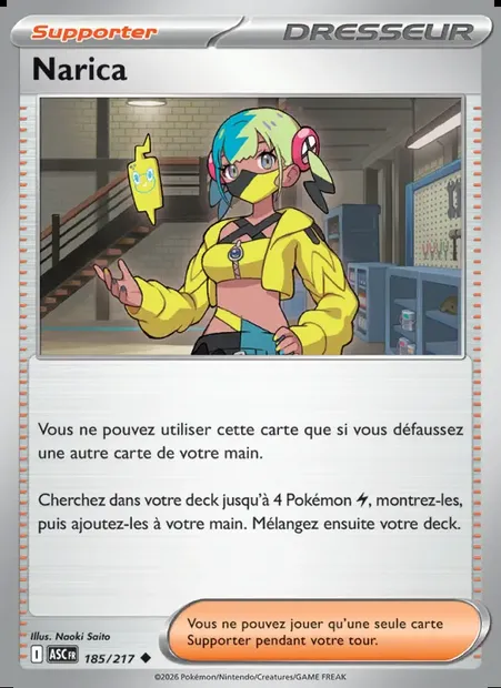 Narica, carte Pokémon ASC 185 — extension Héros Transcendants