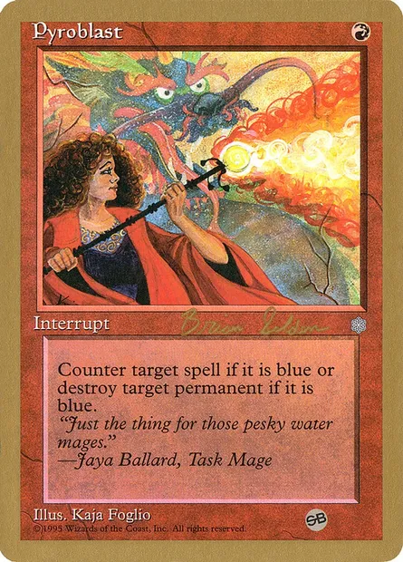 Pyrosalve, carte Magic WC98 bs213sb — extension World Championship Decks 1998