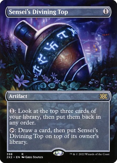 Sensei's Divining Top, Magic card 2X2 398 — Double Masters 2022 set