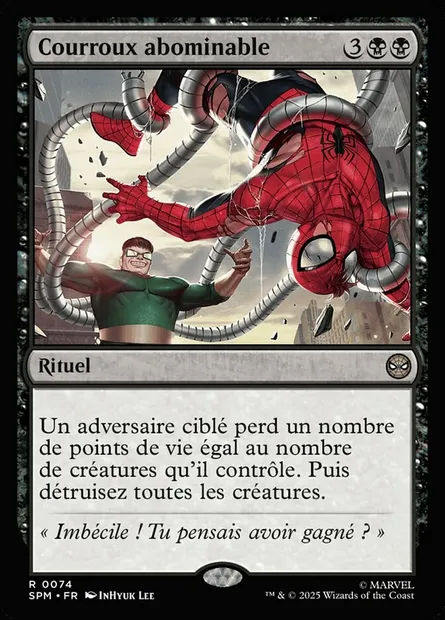 Courroux abominable, carte Magic SPM 74 — extension Marvel's Spider-Man