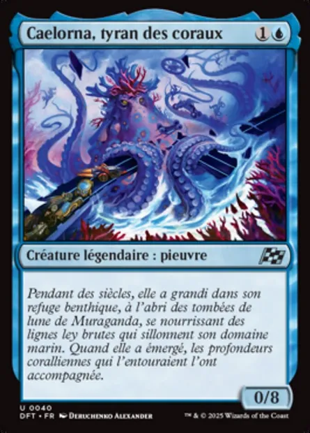 Caelorna, tyran des coraux, carte Magic DFT 40 — extension Aetherdrift