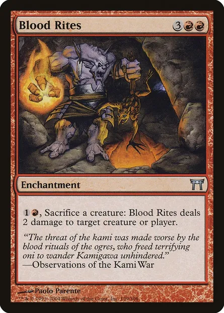 Blood Rites, Magic card CHK 159 — Champions of Kamigawa set