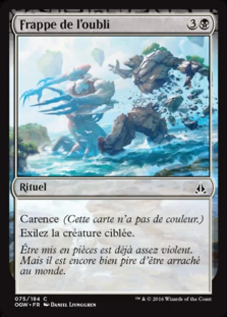 Frappe de l'oubli, carte Magic OGW 75 — extension Le serment des Sentinelles