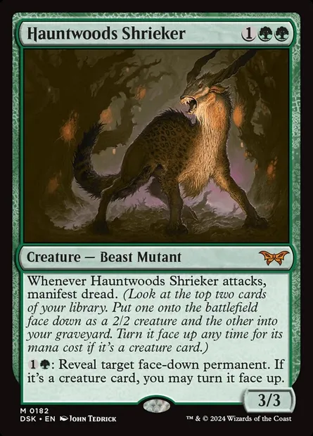 Hauntwoods Shrieker, Magic card DSK 182 — Duskmourn: House of Horror set