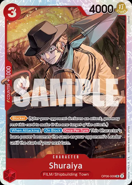 Shuraiya, carte One Piece OP06-009 — extension ONE PIECE CARD THE BEST