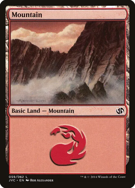 Mountain, Magic card JVC 59 — Duel Decks Anthology: Jace vs. Chandra set