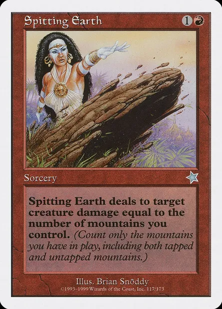 Spitting Earth, Magic card S99 117 — Starter 1999 set