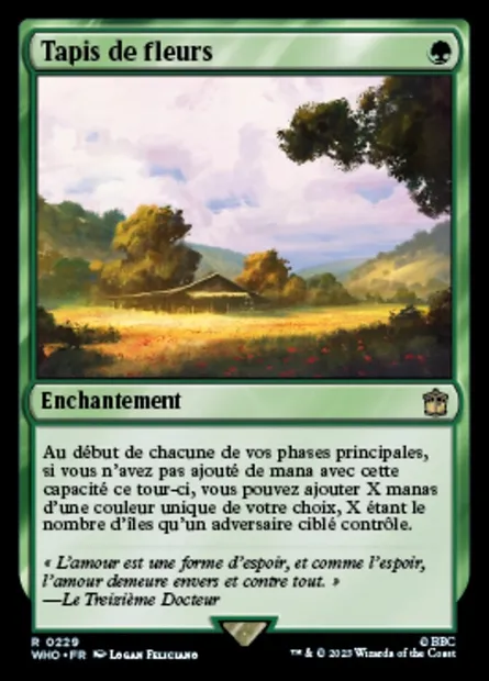 Tapis de fleurs, carte Magic WHO 229 — extension Doctor Who