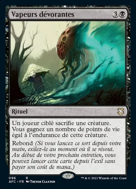Vapeurs dévorantes, carte Magic AFC 96 — extension Forgotten Realms Commander