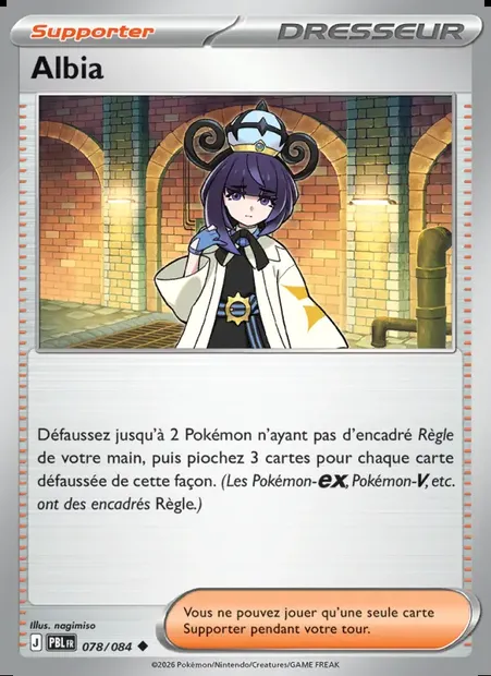 Albia, carte Pokémon PBL 078 — extension Nuit Noire
