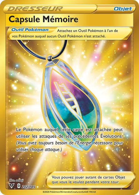 Capsule Mémoire, carte Pokémon VIV 202 — extension Voltage Éclatant