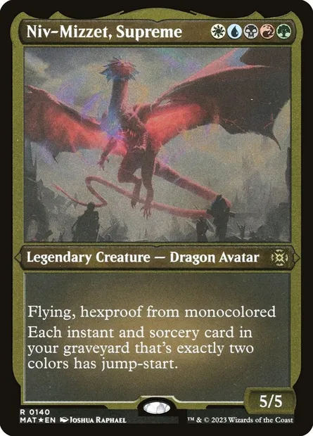 Niv-Mizzet, Supreme, Magic card MAT 140 — March of the Machine: The Aftermath set
