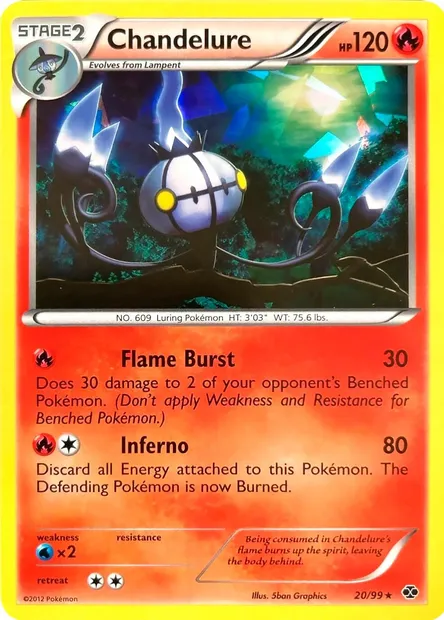 Chandelure, Pokémon card TDX 020-7 — Theme Deck & Blisters Exclusives set