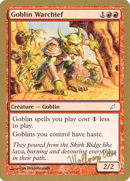 Goblin Warchief, Magic card WC03 we97 — World Championship Decks 2003 set