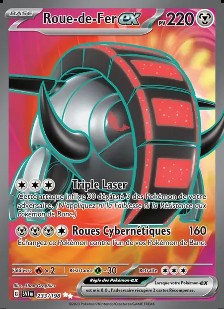 Roue-de-Fer-ex, carte Pokémon SVI 233 — extension Écarlate et Violet