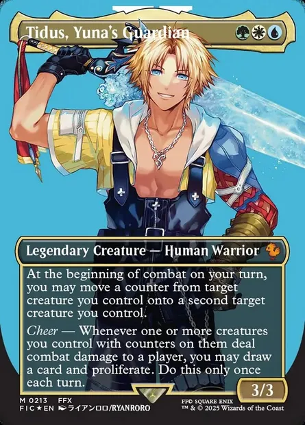 Tidus, Yuna's Guardian, Magic card FIC 213 — Final Fantasy Commander set