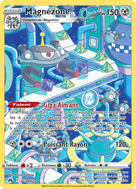 Magnézone, carte Pokémon CRZ GG18 — extension Zénith Suprême