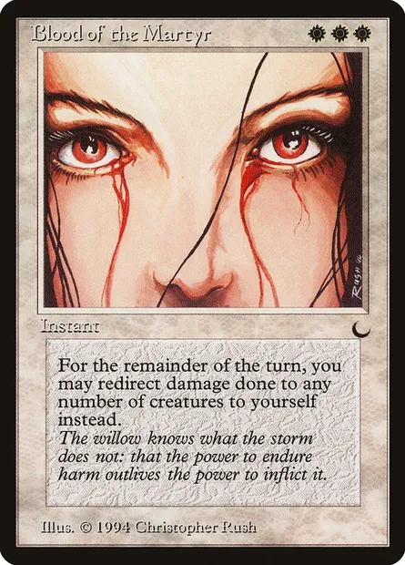 Blood of the Martyr, Magic card DRK 2 — The Dark set