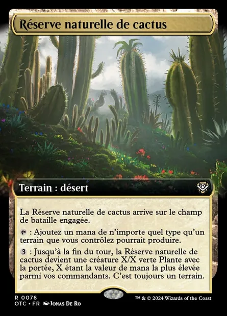 Réserve naturelle de cactus, carte Magic OTC 76 — extension Outlaws of Thunder Junction Commander
