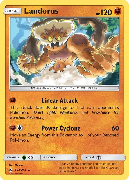 Landorus, Pokémon card UNB 103 — Unbroken Bonds set