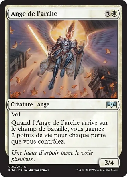Ange de l'arche, carte Magic RNA 3 — extension L'allégeance de Ravnica