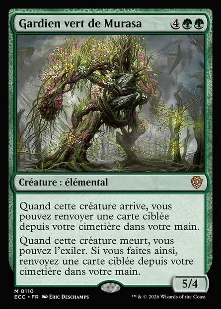 Gardien vert de Murasa, carte Magic ECC 110 — extension Lorwyn Eclipsed Commander