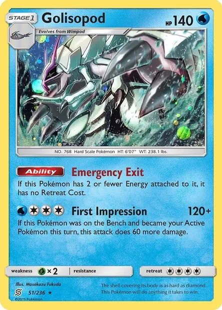 Golisopod, Pokémon card TDX 051-3 — Theme Deck & Blisters Exclusives set