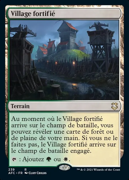 Village fortifié, carte Magic AFC 239 — extension Forgotten Realms Commander