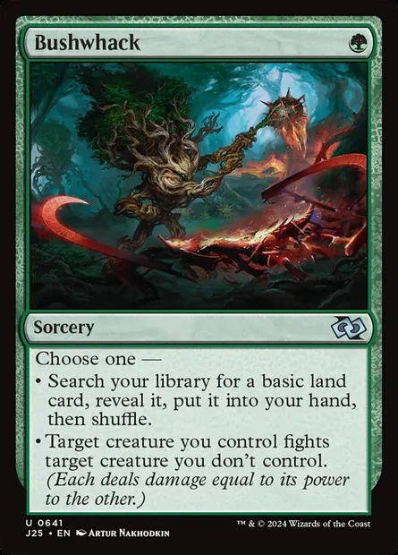 Bushwhack, Magic card J25 641 — Foundations Jumpstart set
