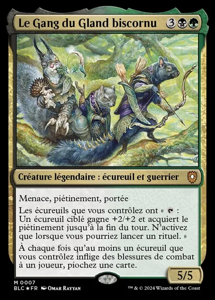 Le Gang du Gland biscornu, carte Magic BLC 7 — extension Bloomburrow Commander