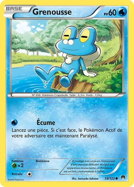 Grenousse, carte Pokémon BKP 38 — extension Rupture Turbo
