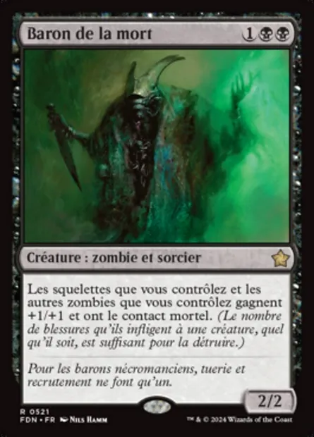 Baron de la mort, carte Magic FDN 521 — extension Foundations