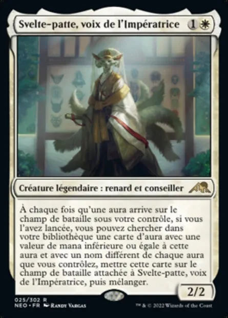 Svelte-patte, voix de l'Impératrice, carte Magic NEO 25 — extension Kamigawa: La Dynastie Néon