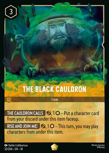 The Black Cauldron, Disney Lorcana card CH10-032 — Whispers in the Well set