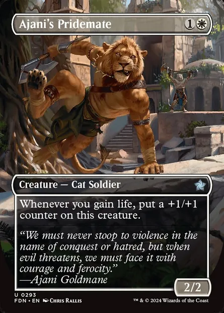 Ajani's Pridemate, Magic card FDN 293 — Foundations set