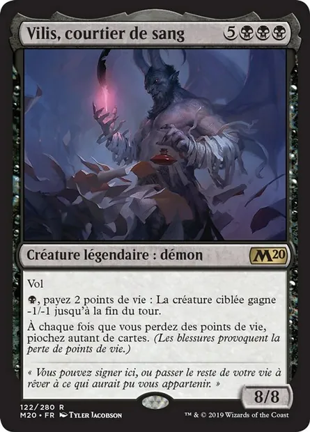 Vilis, courtier de sang, carte Magic M20 122 — extension Core Set 2020