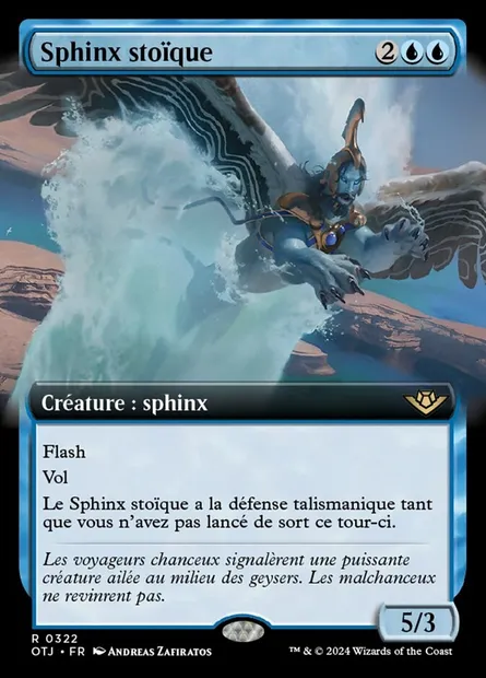 Sphinx stoïque, carte Magic OTJ 322 — extension Outlaws of Thunder Junction