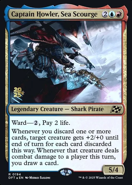 Capitaine Beuglard, fléau des mers, carte Magic PDFT 194s — extension Aetherdrift Promos