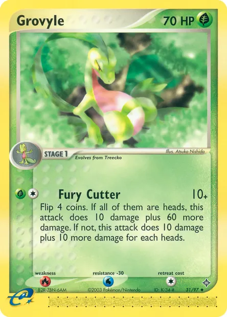 Grovyle, Pokémon card DR 31 — Dragon set