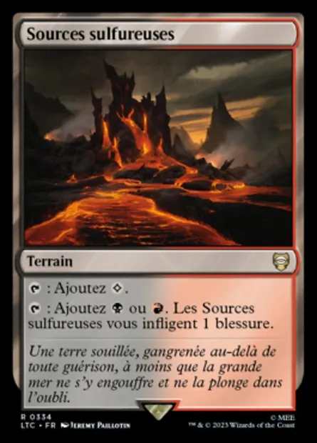 Sources sulfureuses, carte Magic LTC 334 — extension Tales of Middle-earth Commander