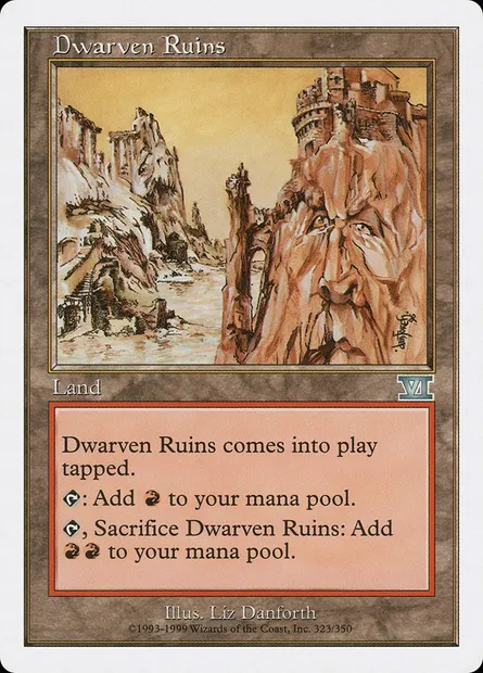 Dwarven Ruins, Magic card 6ED 323 — Classic Sixth Edition set