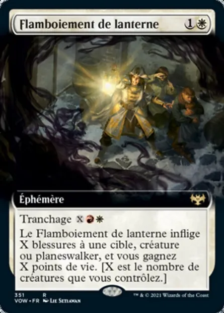 Flamboiement de lanterne, carte Magic VOW 351 — extension Innistrad : noce écarlate