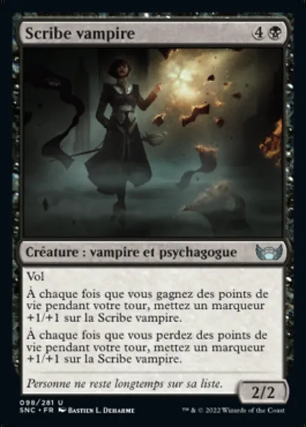 Scribe vampire, carte Magic SNC 98 — extension Les rues de la Nouvelle-Capenna