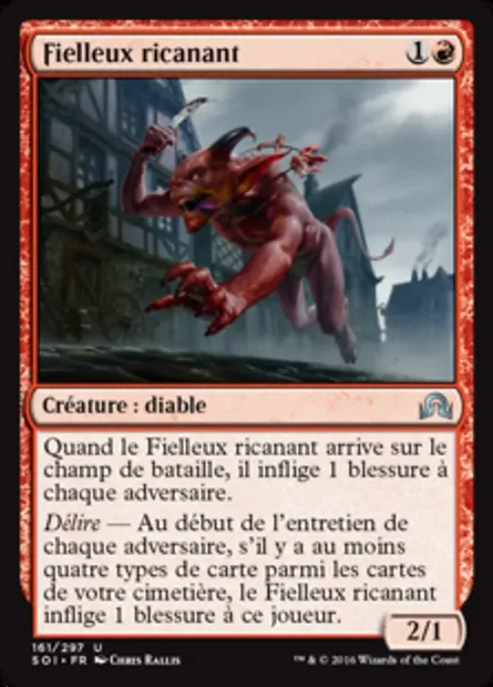 Fielleux ricanant, carte Magic SOI 161 — extension Ténèbres sur Innistrad