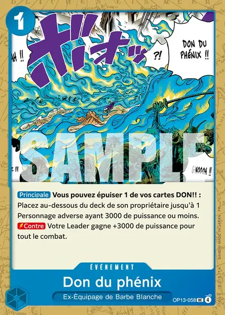 Don du phénix, carte One Piece OP13-058 — extension SUCCESSEURS