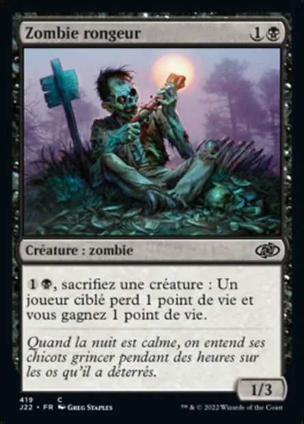 Zombie rongeur, carte Magic J22 419 — extension Jumpstart 2022