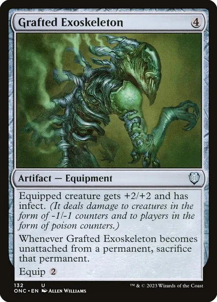 Grafted Exoskeleton, Magic card ONC 132 — Phyrexia: All Will Be One Commander set